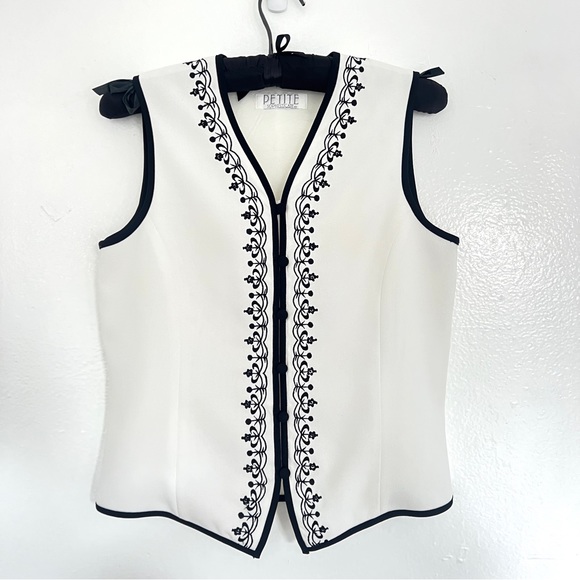 Petite Sophisticate Jackets & Blazers - Petite Sophisticate Vintage Embroidered Women's Vest